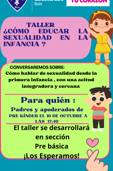 Talleres octubre 2023 para padres y apoderados de la Sección Pre-Básica